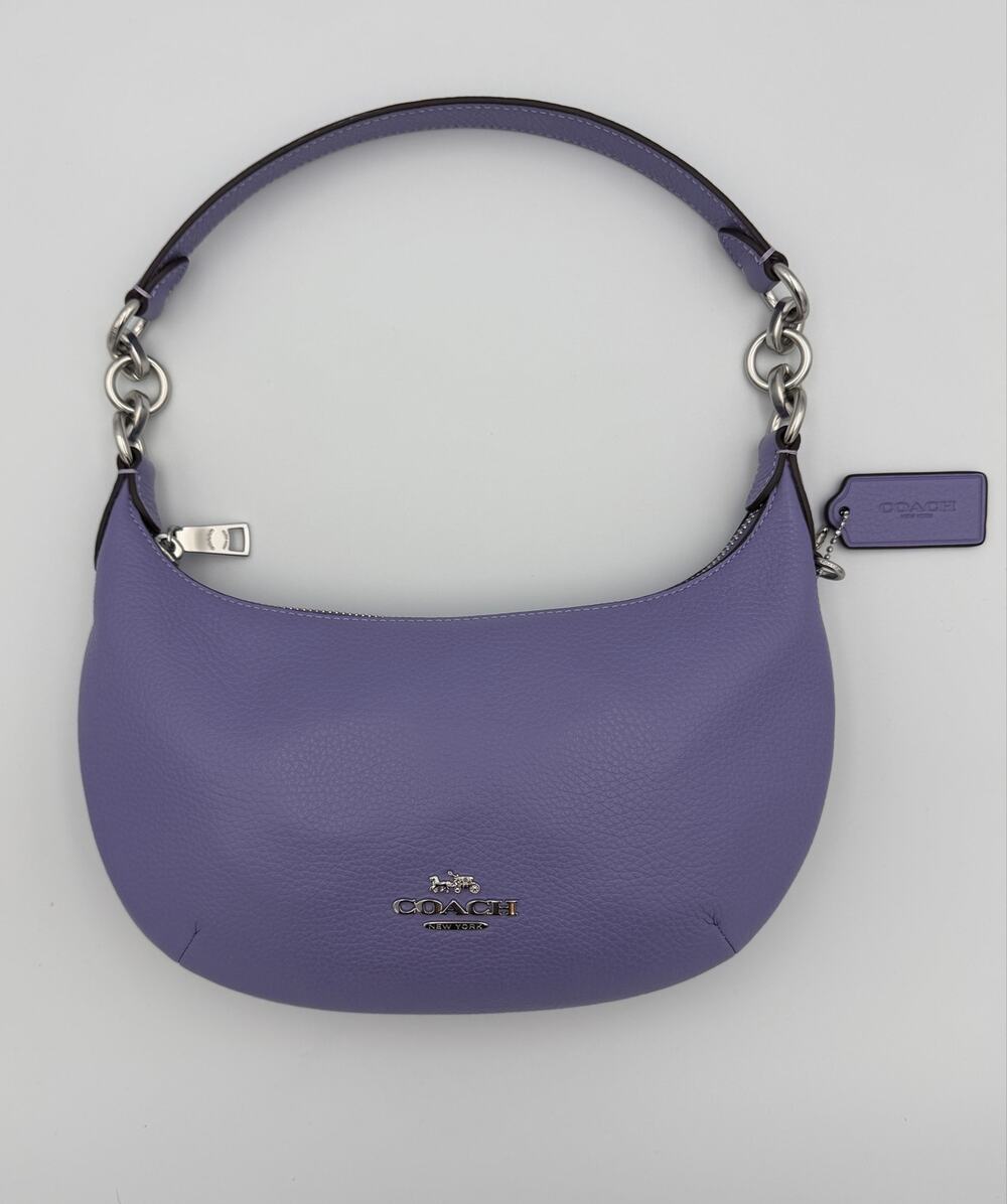 Coach Payton Hobo “Light Violet/Ice Purple” (2022) Pebbled Leather Shoulder Bag
